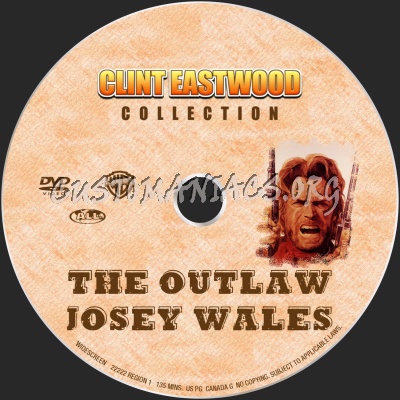 The Outlaw Josey Wales dvd label