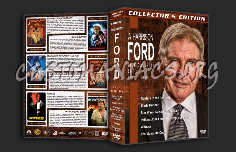 Harrison Ford Film Collection - Set 4 (1981-1986) dvd cover