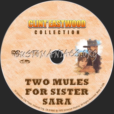 Two Mules For Sister Sara dvd label