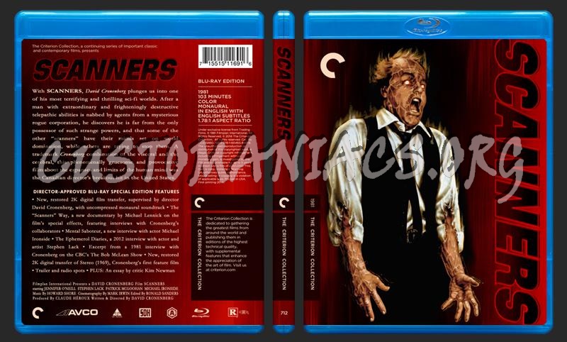 712 - Scanners blu-ray cover