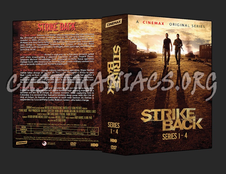 Strike Back - Series 1-4 dvd cover