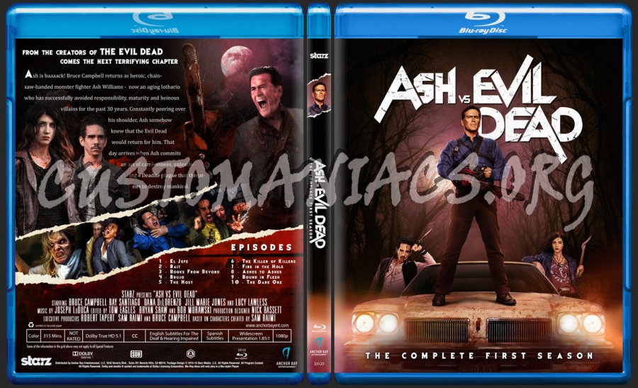 Ash Vs Evil Dead - The Complete First Season blu-ray cover