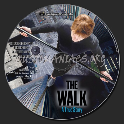 The Walk 2D & 3D (2015) blu-ray label