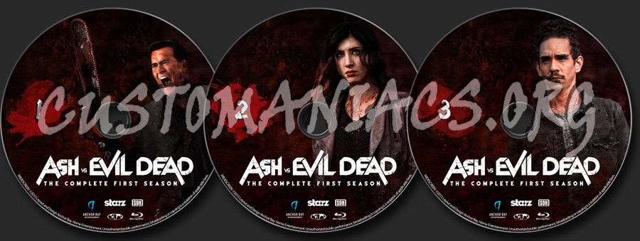 Ash Vs Evil Dead - The Complete First Season blu-ray label