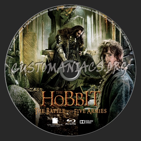 The Hobbit: The Battle of the Five Armies blu-ray label
