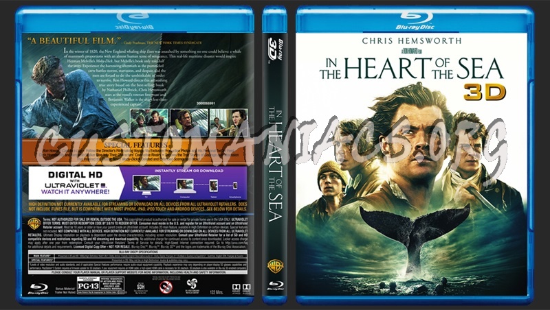 In the Heart of the Sea 3D blu-ray cover