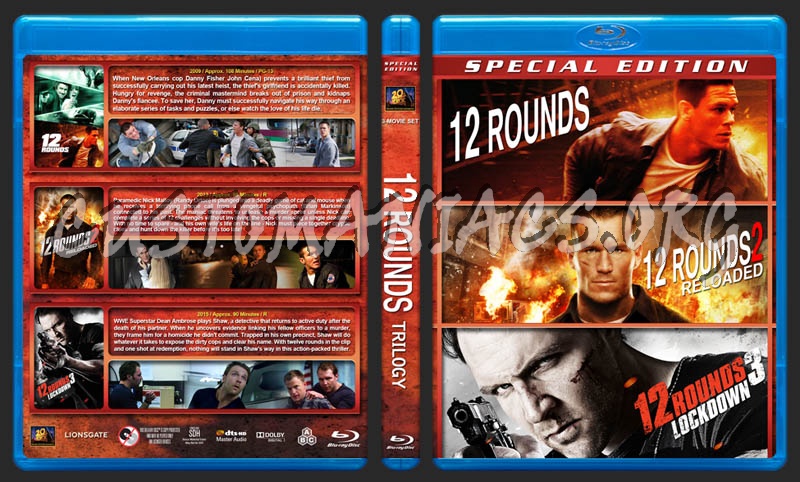 12 Rounds Triple Feature blu-ray cover