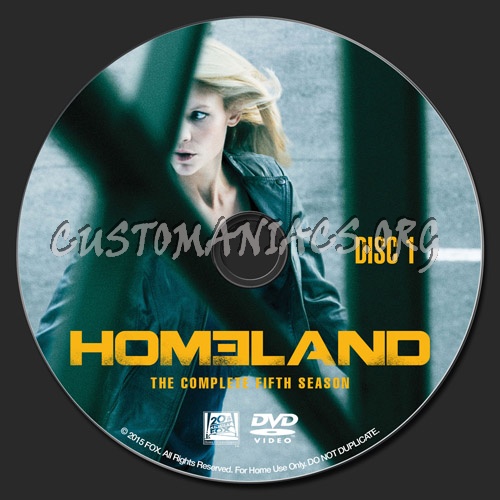 Homeland - Season 5 dvd label