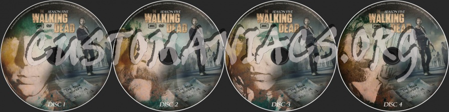 The Walking Dead The Complete Season Five dvd label