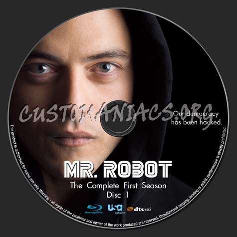 Mr Robot Season 1 blu-ray label