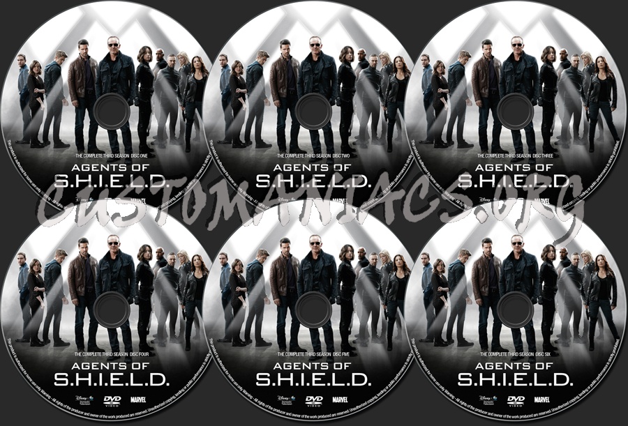 Agents of S.H.I.E.L.D. (Shield) Season 3 dvd label