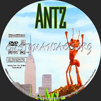 Antz dvd label