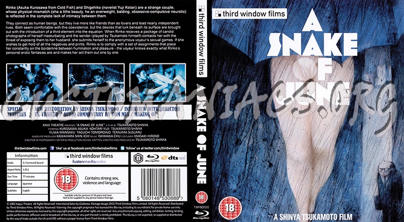 A Snake of June blu-ray cover