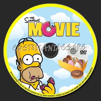 The Simpsons Movie dvd label