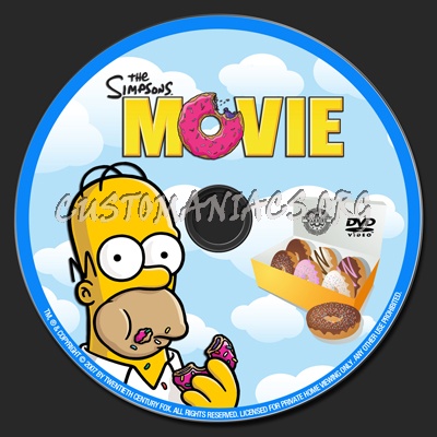 The Simpsons Movie dvd label