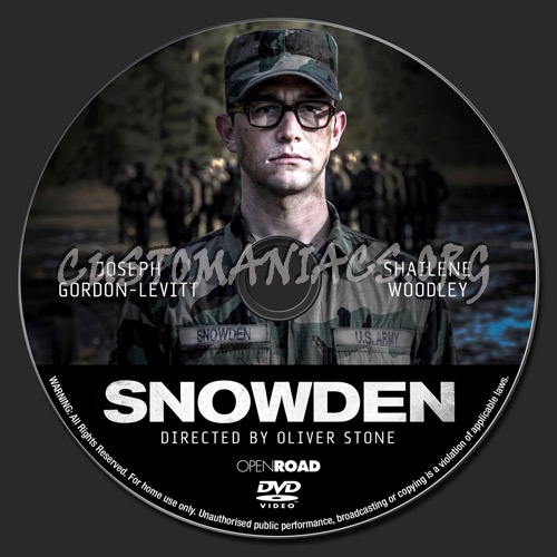 Snowden dvd label