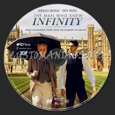 The Man Who Knew Infinity dvd label