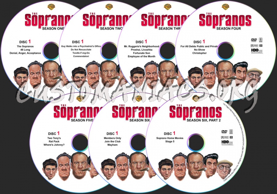 The Sopranos - The Complete Series dvd label