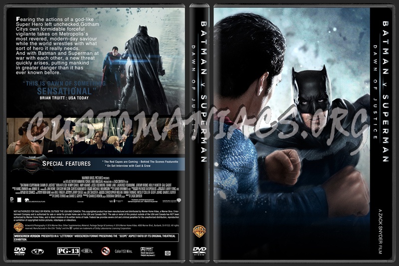 Batman v Superman Dawn Of Justice dvd cover