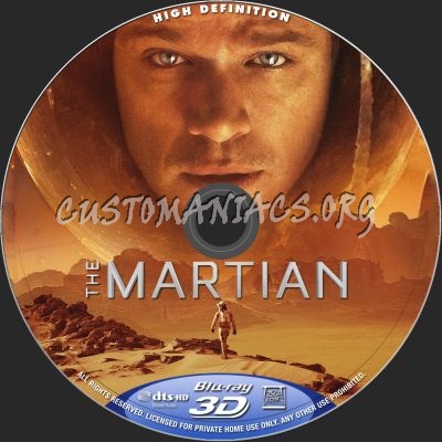 The Martian (2D+3D) blu-ray label