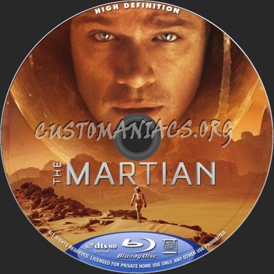 The Martian (2D+3D) blu-ray label