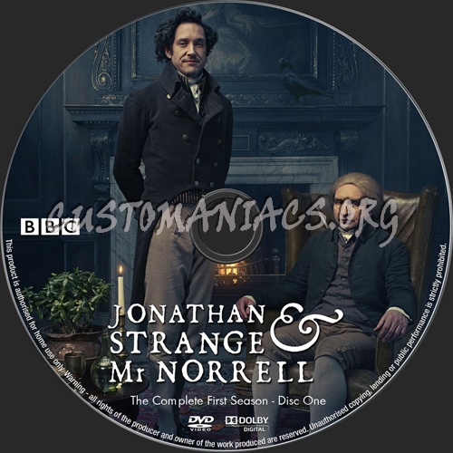 Jonathan Strange & Mr Norrell - Season 1 dvd label