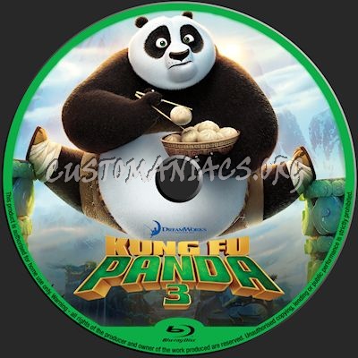 Kung Fu Panda 3 blu-ray label