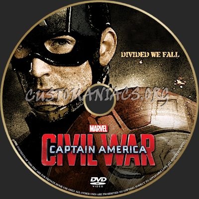 Captain America: Civil War dvd label