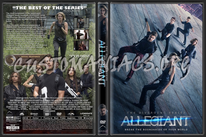 The Divergent Series Allegiant dvd cover