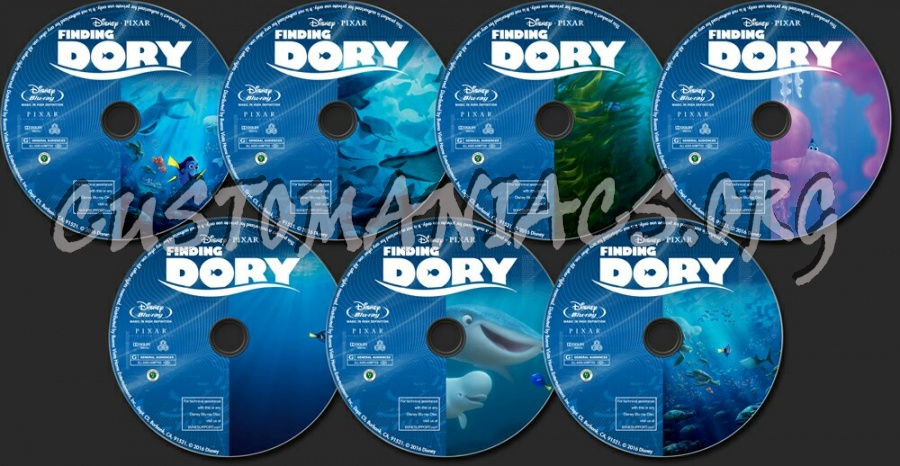 Finding Dory blu-ray label