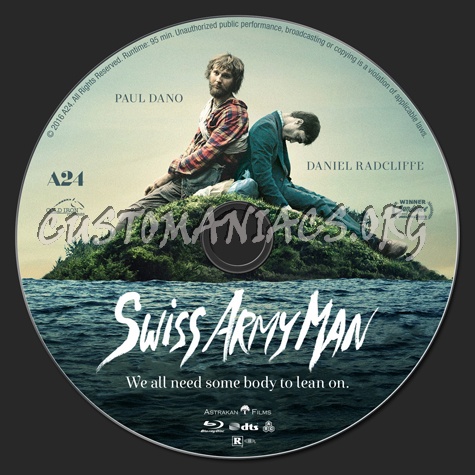 Swiss Army Man blu-ray label