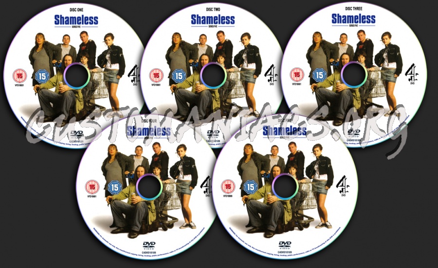 Shameless Series 5 dvd label