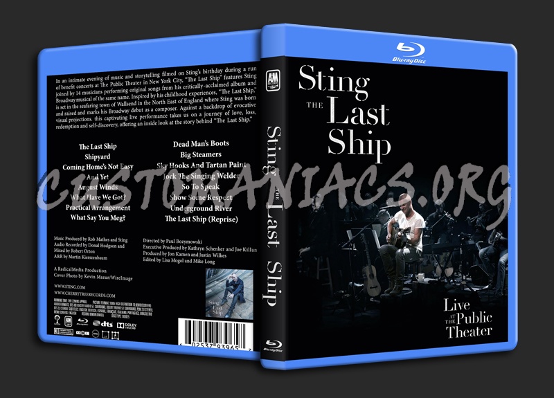 Sting - The Last Ship (Live At The Public Theater) blu-ray cover