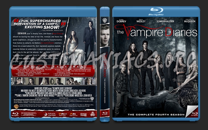 The Vampire Diaries Season 4 blu-ray cover