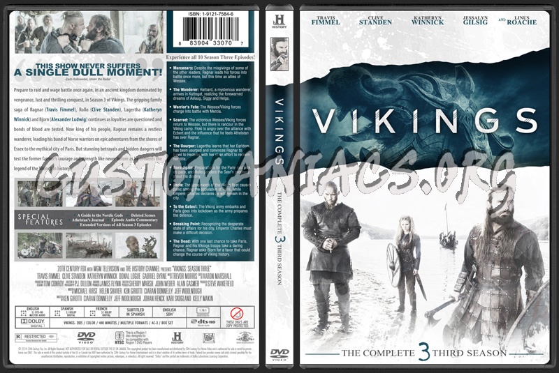 Vikings Season Three dvd cover