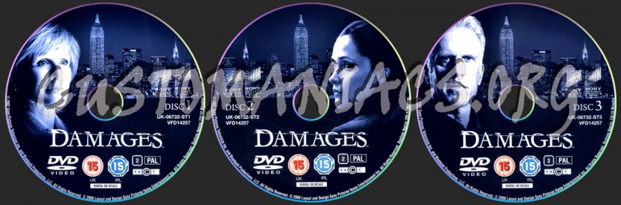 Damages Season 1 dvd label