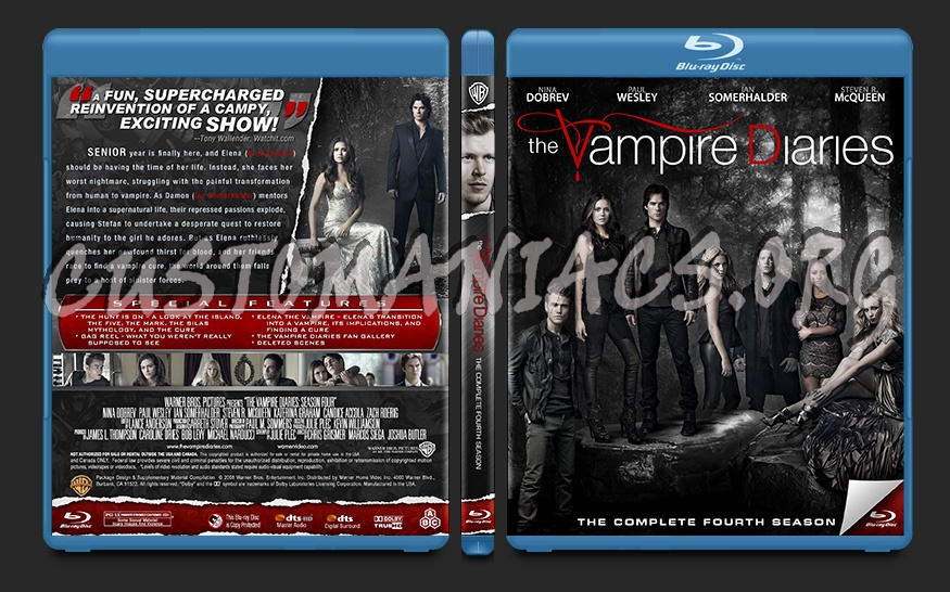 The Vampire Diaries Season 4 blu-ray cover