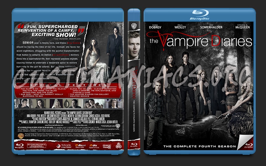 The Vampire Diaries Season 4 blu-ray cover