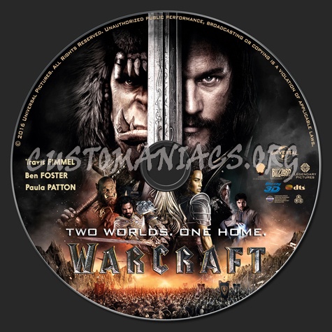 Warcraft (2D & 3D) blu-ray label
