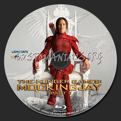 Hunger Games Mockingjay Part 2 blu-ray label