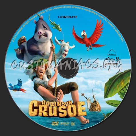 Robinson Crusoe (2016) dvd label