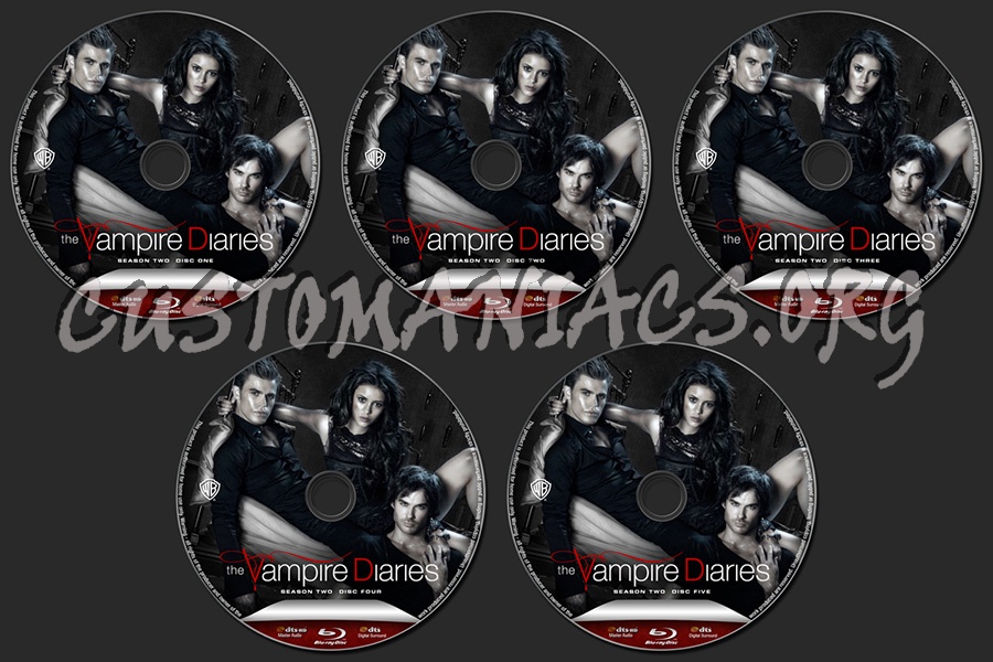 The Vampire Diaries Season 2 blu-ray label