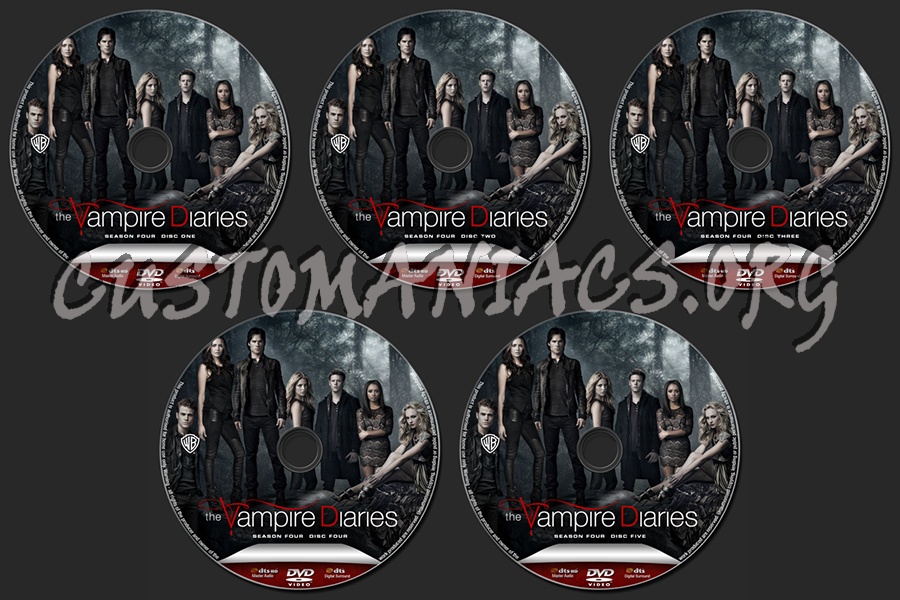 The Vampire Diaries Season 4 dvd label