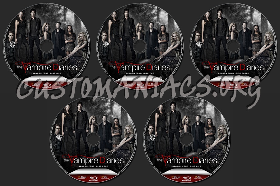The Vampire Diaries Season 4 blu-ray label