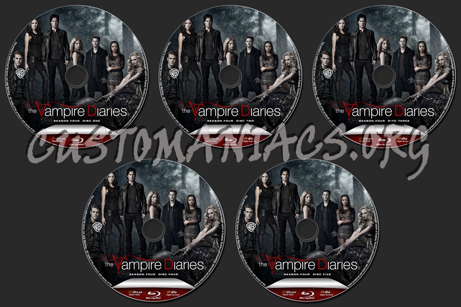 The Vampire Diaries Season 4 blu-ray label