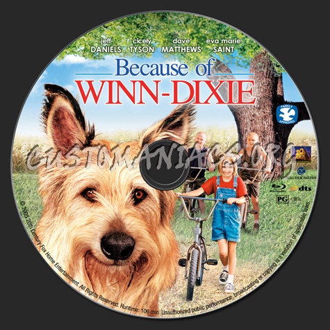 Because of Winn-Dixie blu-ray label