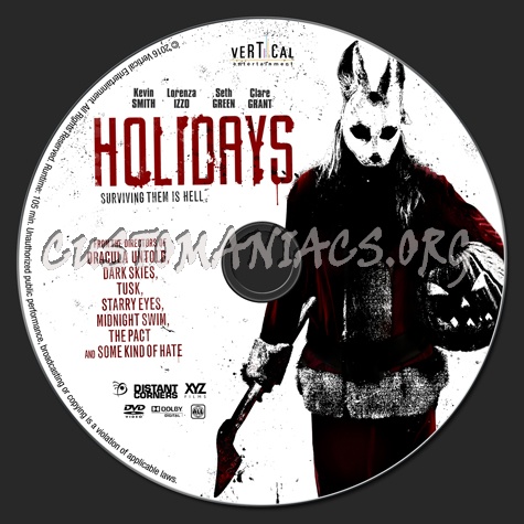 Holidays dvd label