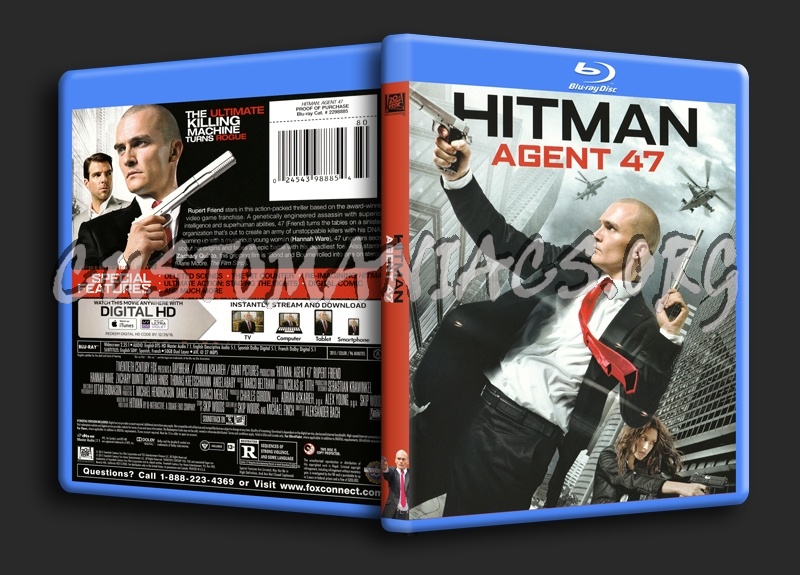 Hitman Agent 47 blu-ray cover
