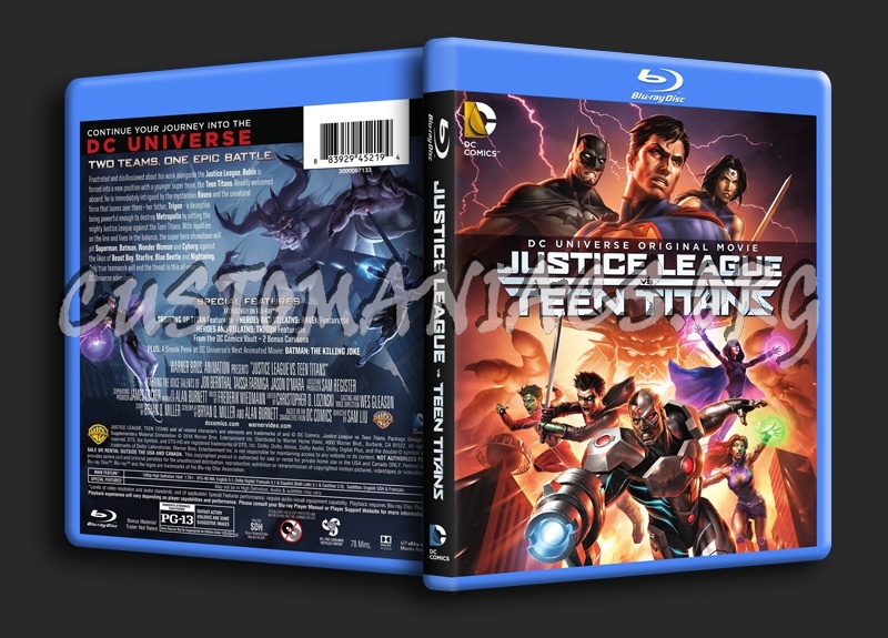 Justice League vs Teen Titans blu-ray cover