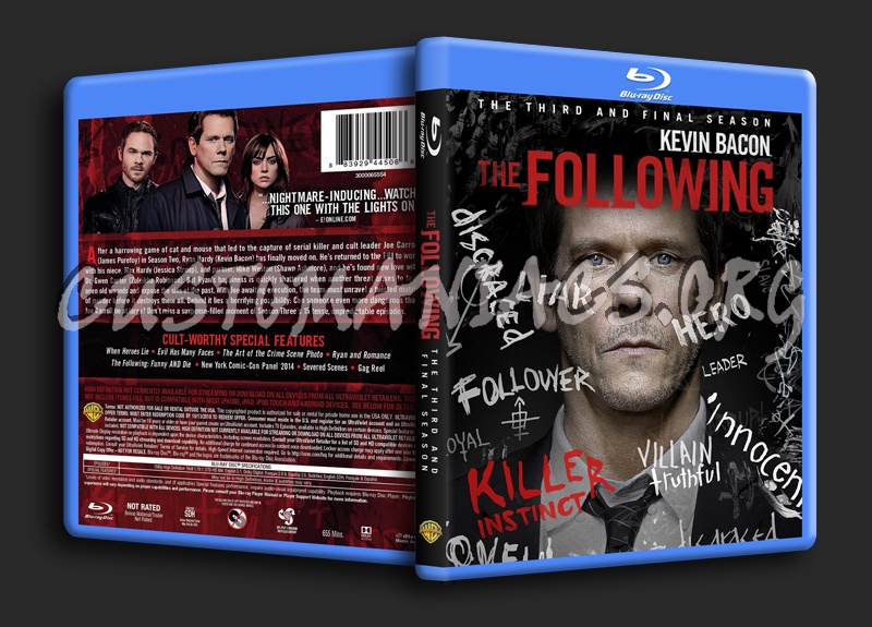 The Following Season 3 blu-ray cover